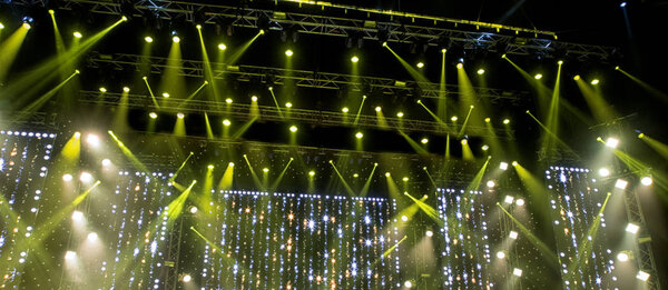 Light from the scene during the concert.