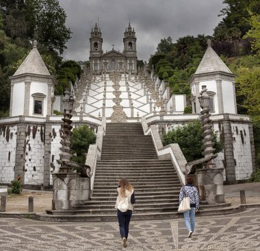Bom Jesus Do Monte, Braga, Portekiz. Bom Jesus Do Monte 'nin mimari detayları, Braga, Portekiz.