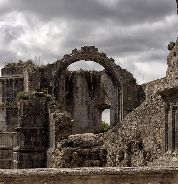 Castelo Tomar dos Cavaleiros Templários, Portugal . — Fotografia de Stock