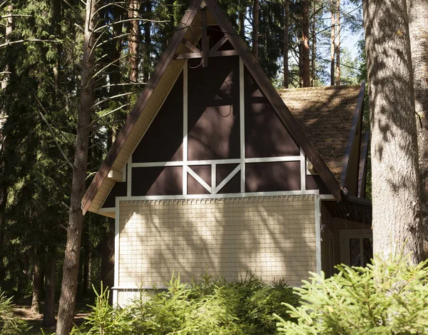 Prázdninový dům z břevna úpraveného cylindroidem — Stock fotografie