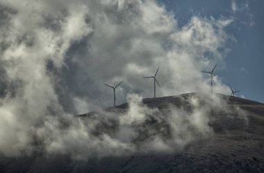 Yel değirmeni. Kefalonia, Yunanistan.