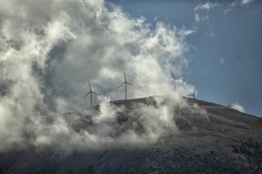 Yel değirmeni. Kefalonia, Yunanistan.