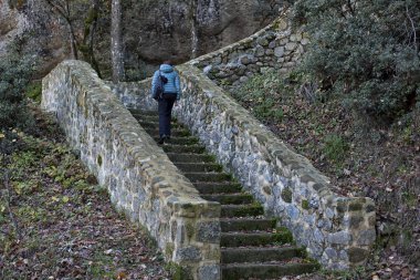 Taş merdiven Close-Up.