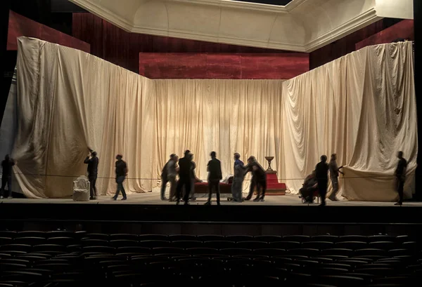 剧场，从大厅到舞台的景观. — 图库照片