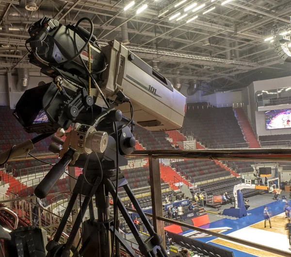 Câmara Televisão Basquetebol Câmera Vídeo Digital Profissional Acessórios Para Câmeras — Fotografia de Stock