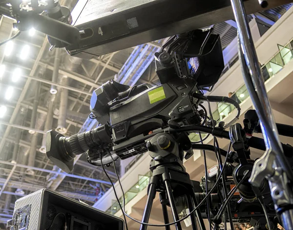 Câmara Televisão Basquetebol Câmera Vídeo Digital Profissional Acessórios Para Câmeras — Fotografia de Stock