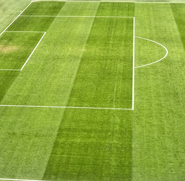 Foto de um estádio de futebol. estádio de futebol antes do jogo . — Fotografia de Stock