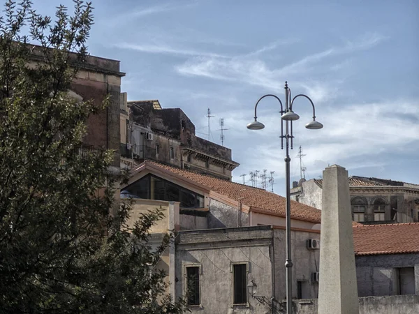 Sicilya Daki Tarihi Şehir Catania Bakın Talya — Stok fotoğraf