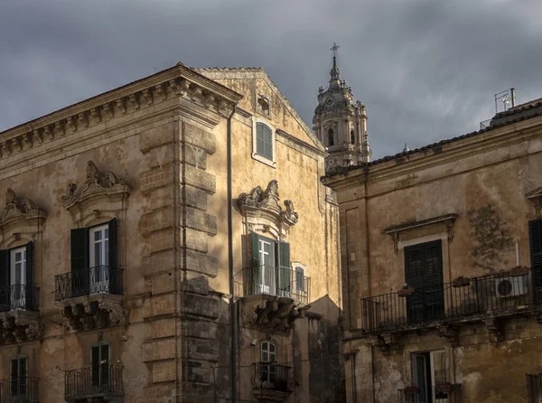 Widok Historyczne Centrum Miasta Modica Sycylii Włochy — Zdjęcie stockowe
