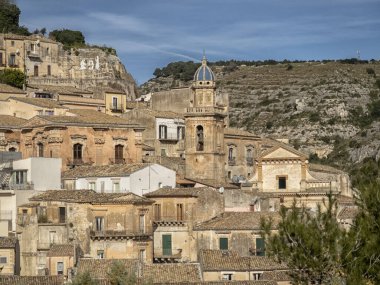 Sicilya 'daki tarihi şehir Ragusa' ya bakın. İtalya.