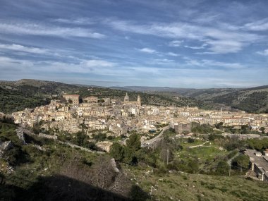 Sicilya 'daki tarihi şehir Ragusa' ya bakın. İtalya.