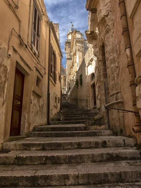 Vista Centro Histórico Ciudad Ragusa Sicilia Italia — Foto de Stock