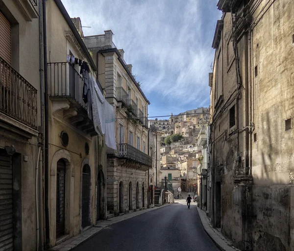 Vista Centro Histórico Ciudad Ragusa Sicilia Italia — Foto de Stock