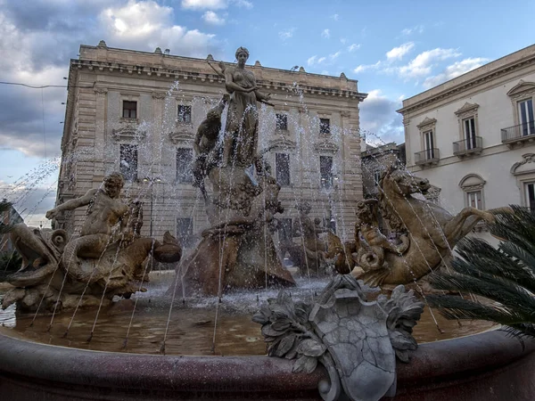 Vista Para Centro Histórico Cidade Siracusa Sicília Itália — Fotografia de Stock