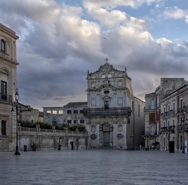 Pohled Historické Centrum Města Siracusa Sicílii Itálie — Stock fotografie