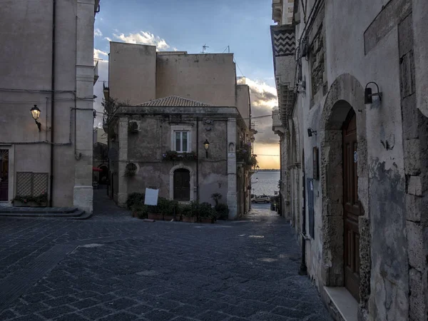 Vista Centro Histórico Ciudad Siracusa Sicilia Italia — Foto de Stock