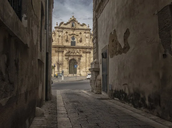 Vista Sul Centro Storico Scicli Sicilia Italia — Foto Stock