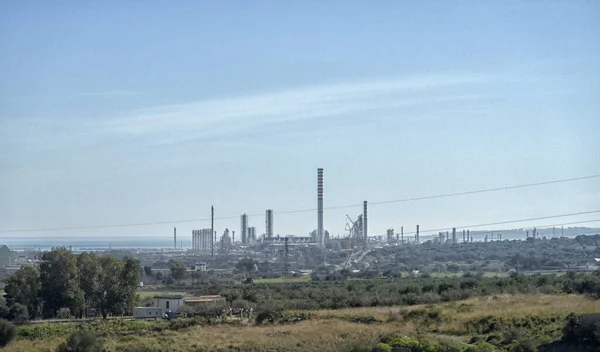 Und Gas Petrochemische Industrie Raffinerie Fabrik Ölspeicher Und Rohrleitungsstahl — Stockfoto