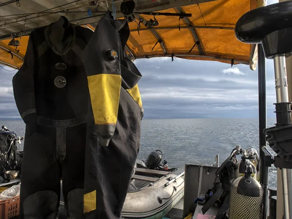 Lago Baikal Los Barcos Vienen Una Hermosa Cala Tranquila Para — Foto de Stock