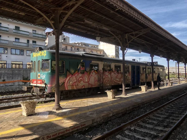 Transporte Ferroviário Fundo Turístico Para Viagens Aventuras — Fotografia de Stock