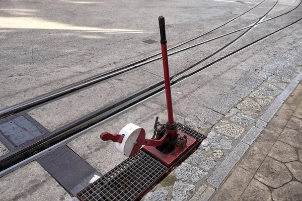 Vista Dei Binari Ferroviari Trasporti Ferroviari — Foto Stock