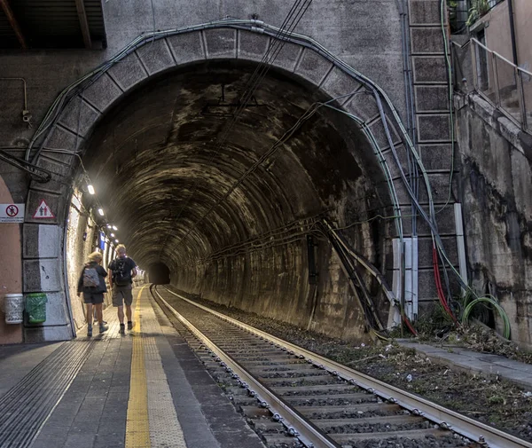 Vista Las Vías Del Ferrocarril Transporte Ferroviario —  Fotos de Stock