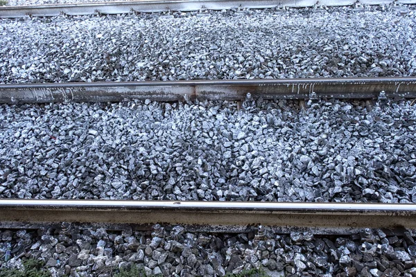 Vista Dei Binari Ferroviari Trasporti Ferroviari — Foto Stock