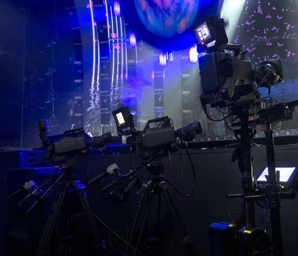 Profesjonalna Cyfrowa Kamera Wideo Kamera Telewizyjna Sali Koncertowej — Zdjęcie stockowe