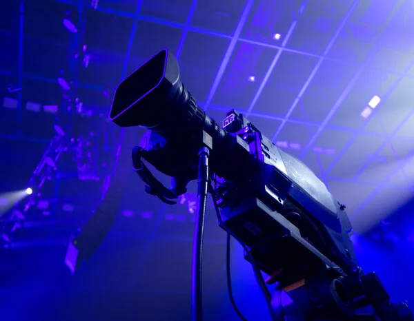 Câmera Vídeo Digital Profissional Câmera Concerto Hal — Fotografia de Stock
