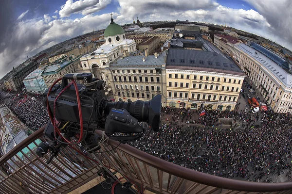 Achter Schermen Film Crew Team Filmen Film Scene Outdoor Locatie — Stockfoto