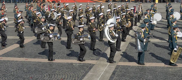 Sankt Petersburg Russia Maj Firandet Årsdagen Segerdagen Högtidlig Passage Militär — Stockfoto