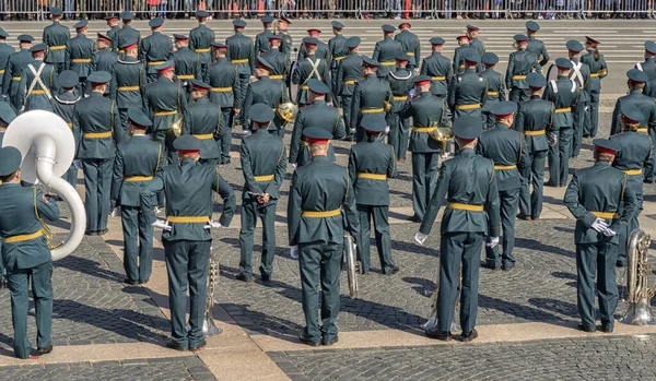Szentpétervár Oroszország Május Győzelem Napjának Évfordulója Katonai Eszközök Ünnepélyes Átadása — Stock Fotó