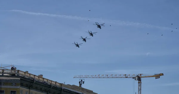 Petersburg Russland Mai Feier Des Jahrestages Des Sieges Feierlicher Flug — Stockfoto