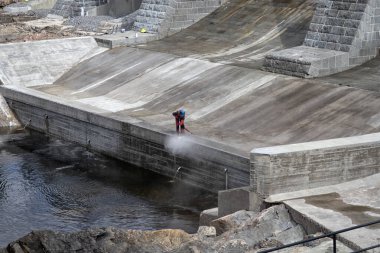 Imatra şehrinin yaz manzarası ve çevresi.