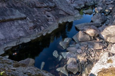 Imatra şehrinin yaz manzarası ve çevresi.