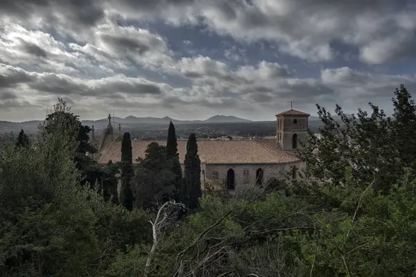 Paisaje Insular Vista Edificios Históricos Panorama Del Paisaje Marino Mallorca — Foto de Stock