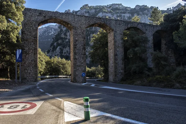 Island Scenery View Historic Buildings Seascape Panorama Majorca Spain Beautiful — Stock Photo, Image