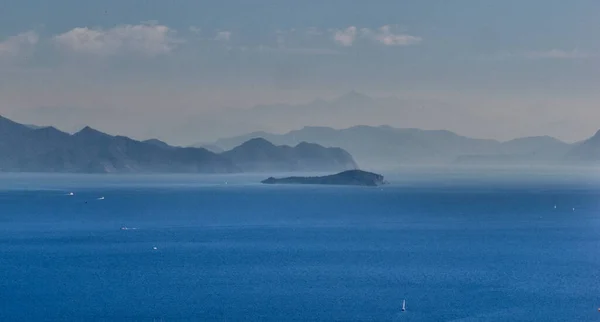 Krajobraz Morski Marmaris Wturcji Piękne Wybrzeże Morze Śródziemne — Zdjęcie stockowe