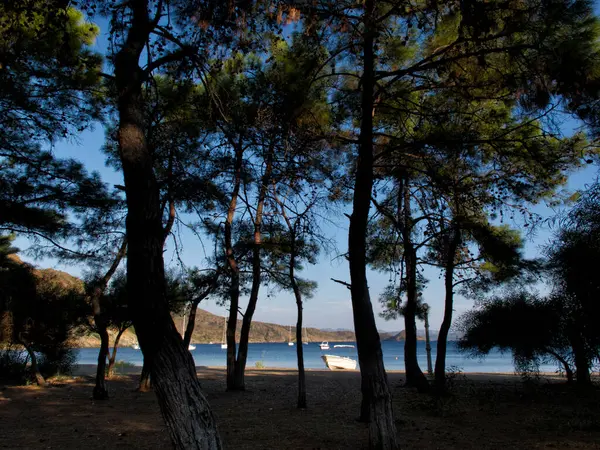 Türkiye Deniz Manzaralı Marmaris Güzel Sahil Akdeniz — Stok fotoğraf