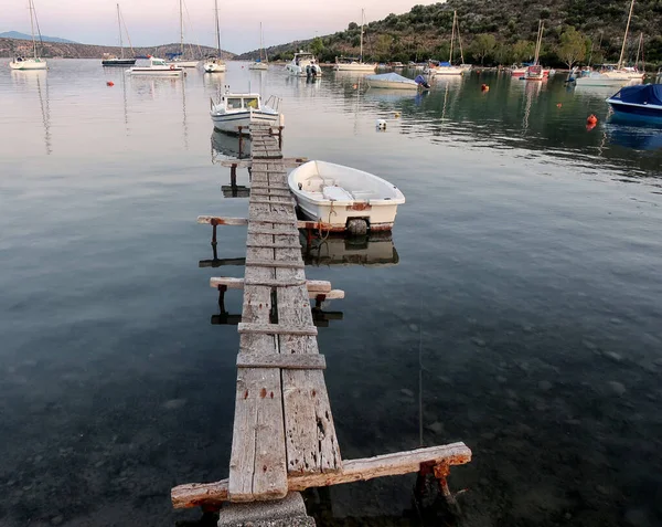 Landskap Havsutsikt Peloponneshalvön Grekland Vacker Kust Medelhavet — Stockfoto