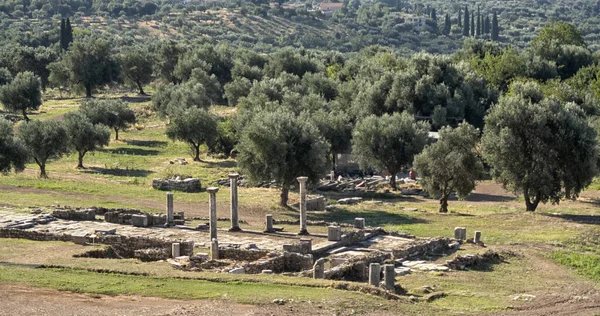 Yunanistan Güneyindeki Messini Arkeoloji Sahasının Panoramik Görüntüsü — Stok fotoğraf