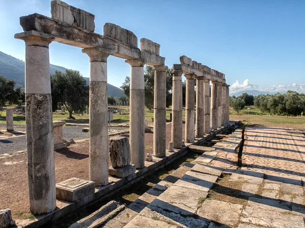 Yunanistan Güneyindeki Messini Arkeoloji Sahasının Panoramik Görüntüsü — Stok fotoğraf