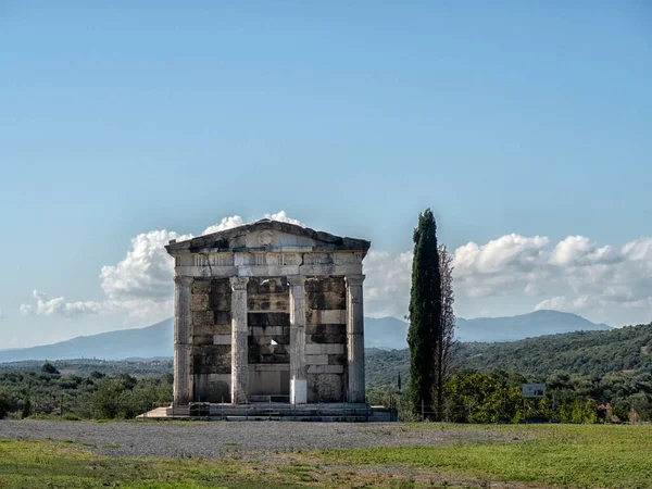 그리스 펠로폰네소스 남부에 고대메시니 고고학 유적지의 파노라마 — 스톡 사진