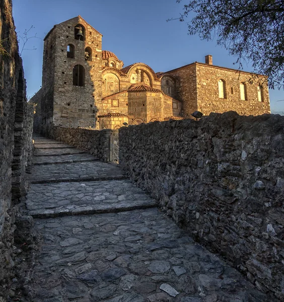 Ruinen Der Antiken Stadt Mystra Auf Dem Peloponnes Griechenland — Stockfoto