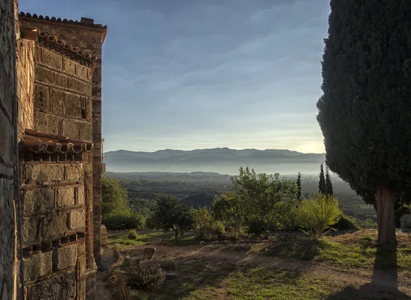 Ruinerna Den Antika Staden Mystra Peloponnesos Grekland — Stockfoto