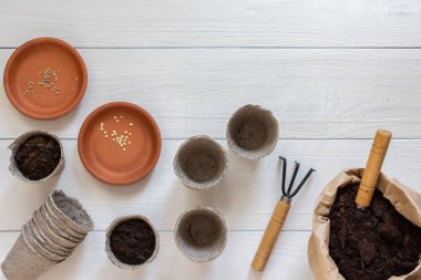 Tohumlar için çevre dostu tencereler