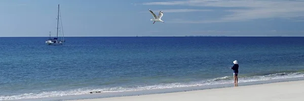 Blick auf das Meer .frazer Insel - Nordwestküste. — Stockfoto