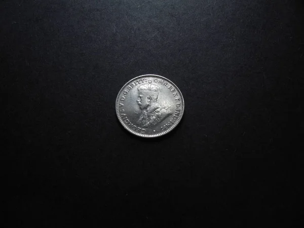 Винтажные серебряные монеты Австралии . — стоковое фото