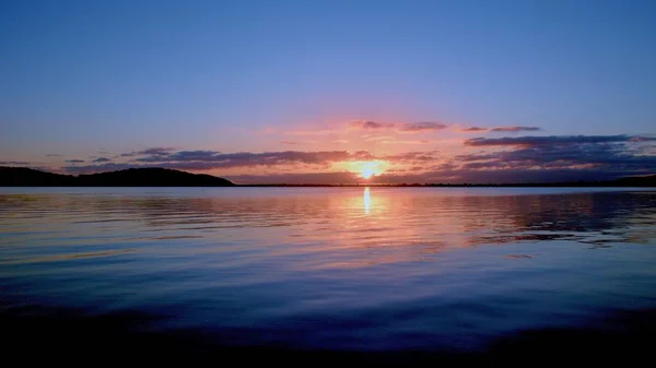 Gold and grey sunrise seascape. — Stock Photo, Image