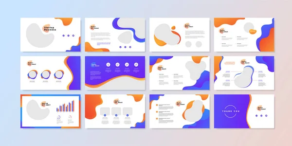 Минимум Слайдов Фоновый Шаблон Презентации Шаблон Бизнес Презентации — стоковый вектор